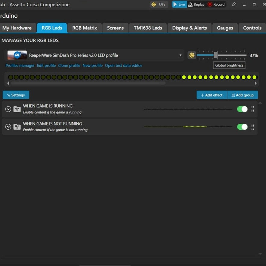 setting up my sim racing button box in simhub