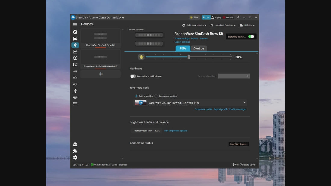 How to add and setup a VoCore display in SimHub
