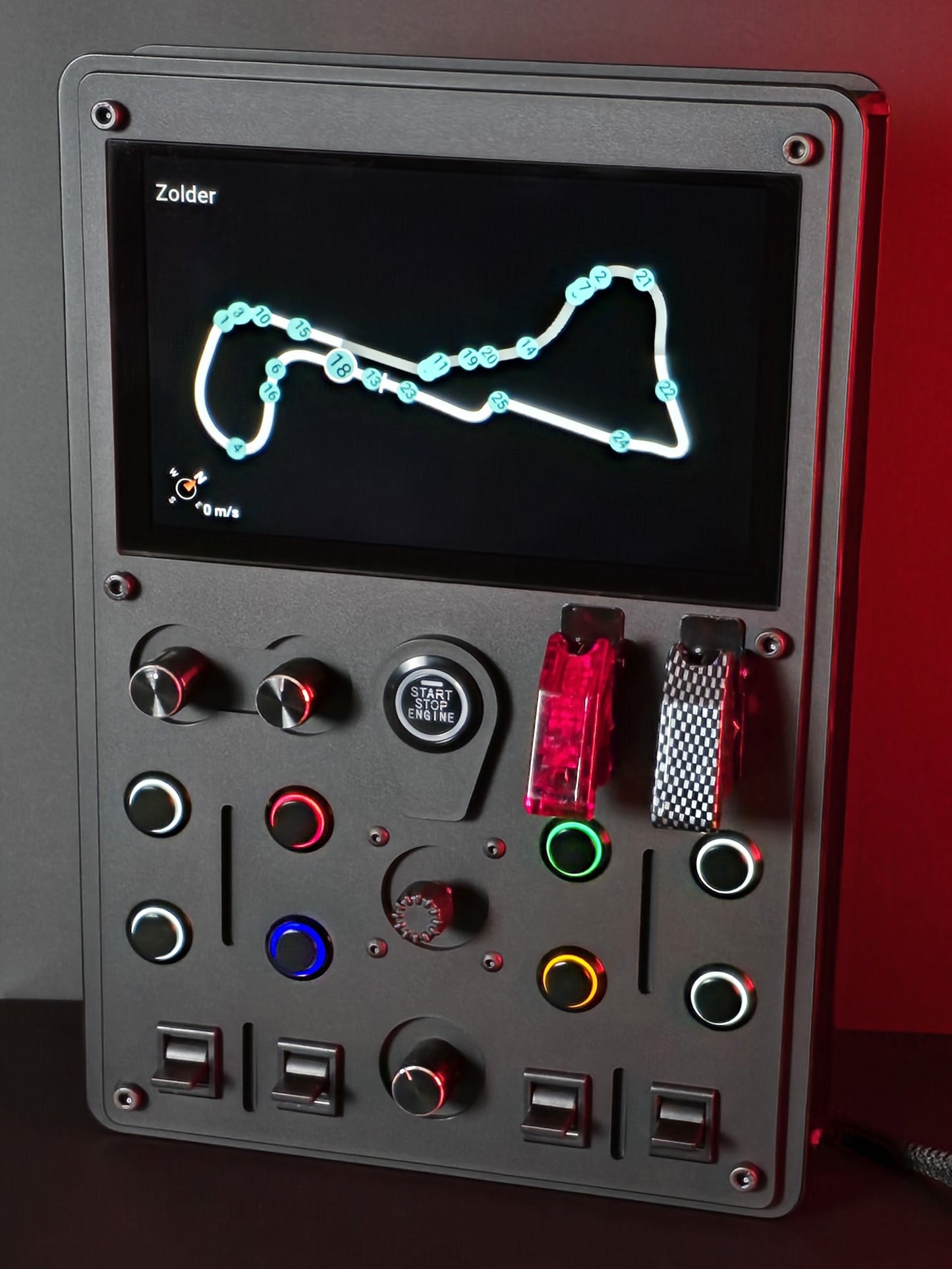 Full control and immersion with the ReaperWare Podium Sim racing button box. Get live telemetry feedback from the integrated VoCore display.