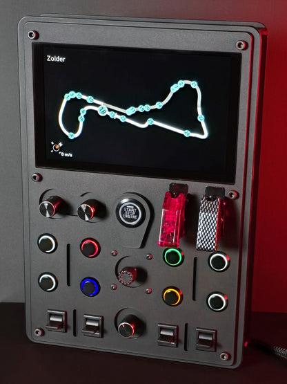 Full control and immersion with the ReaperWare Podium Sim racing button box. Get live telemetry feedback from the integrated VoCore display.