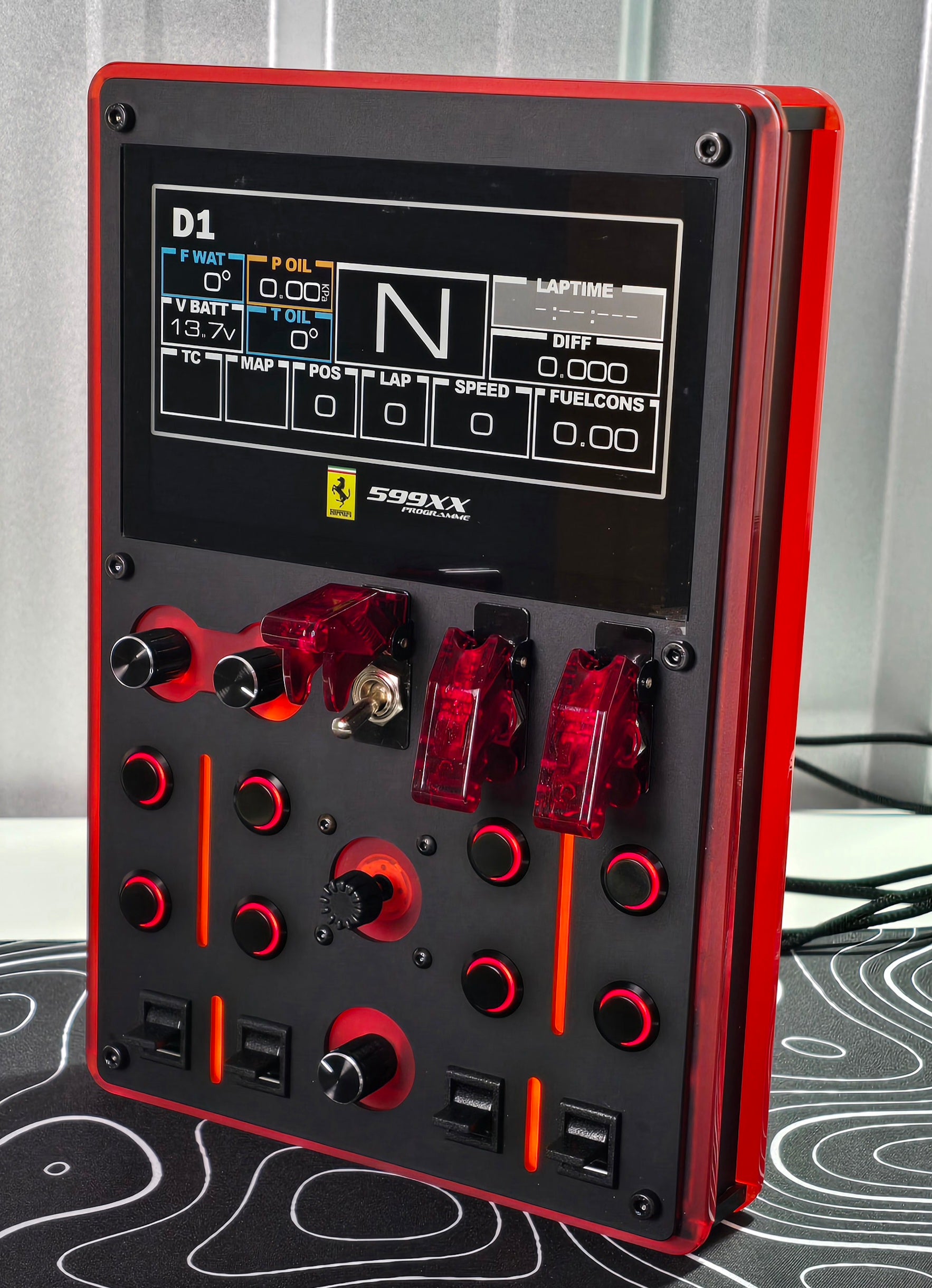 A sim racing button box but without the engine start stop button