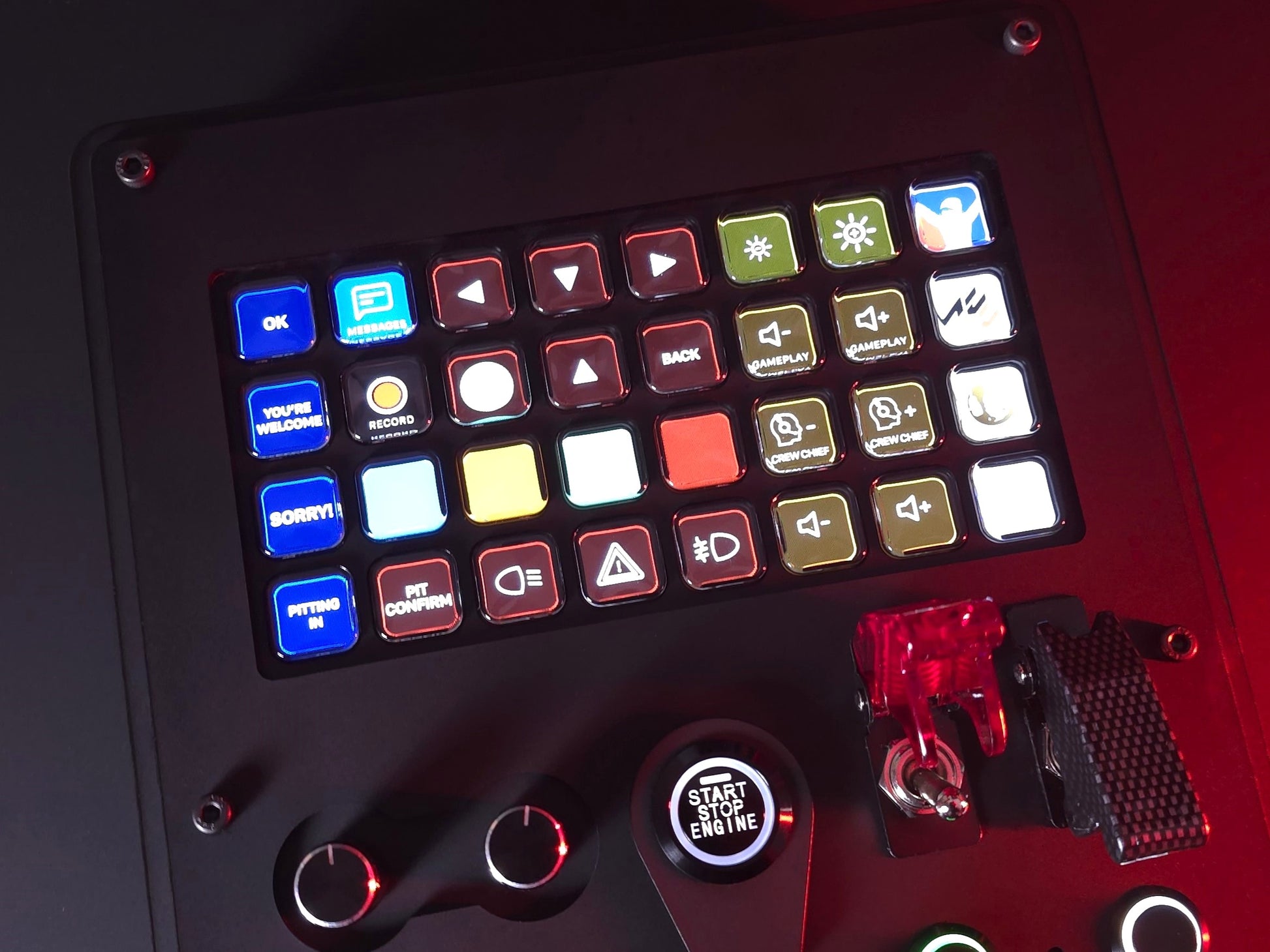 Stream Deck XL in a button box