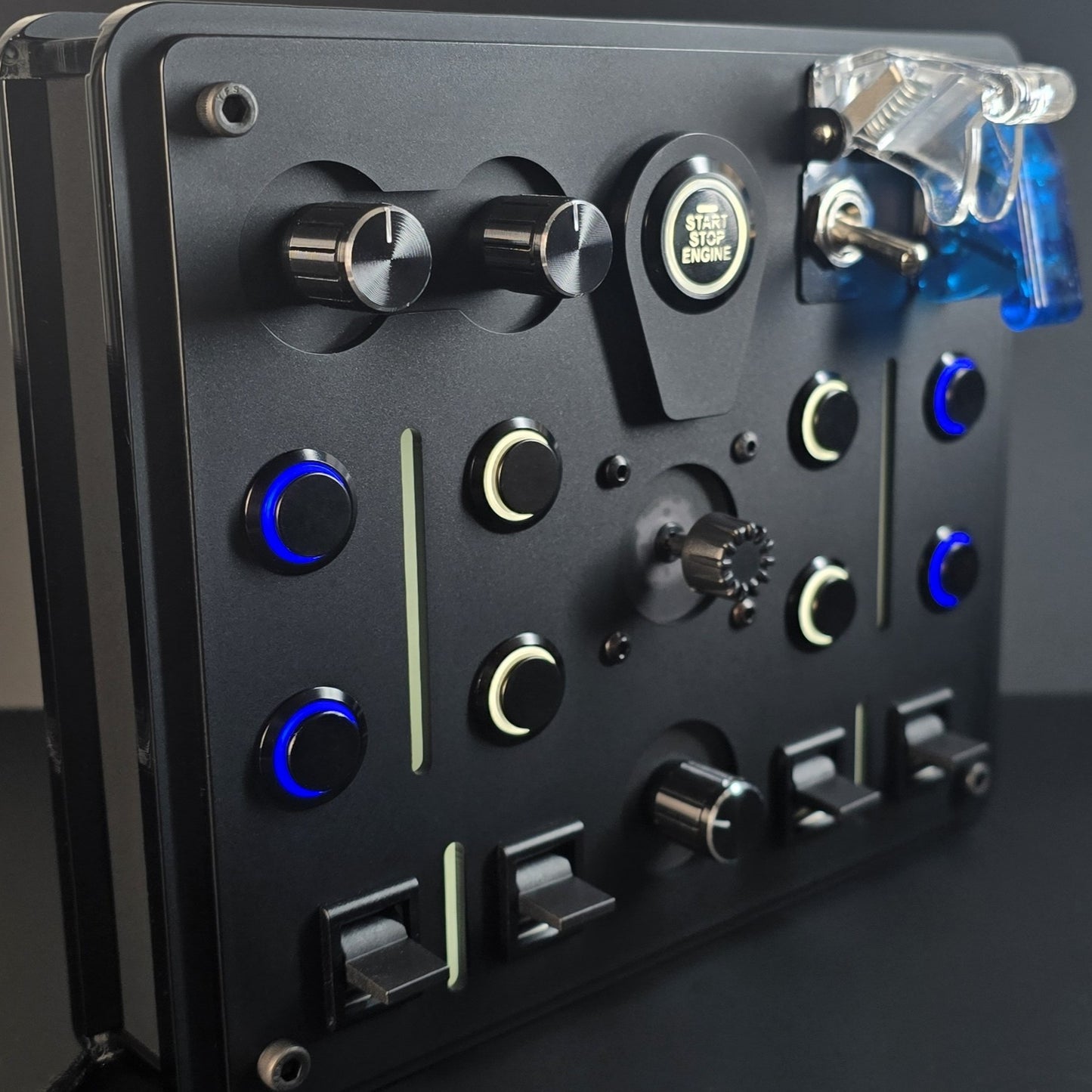 Close up of high top metal tactile buttons by ReaperWare