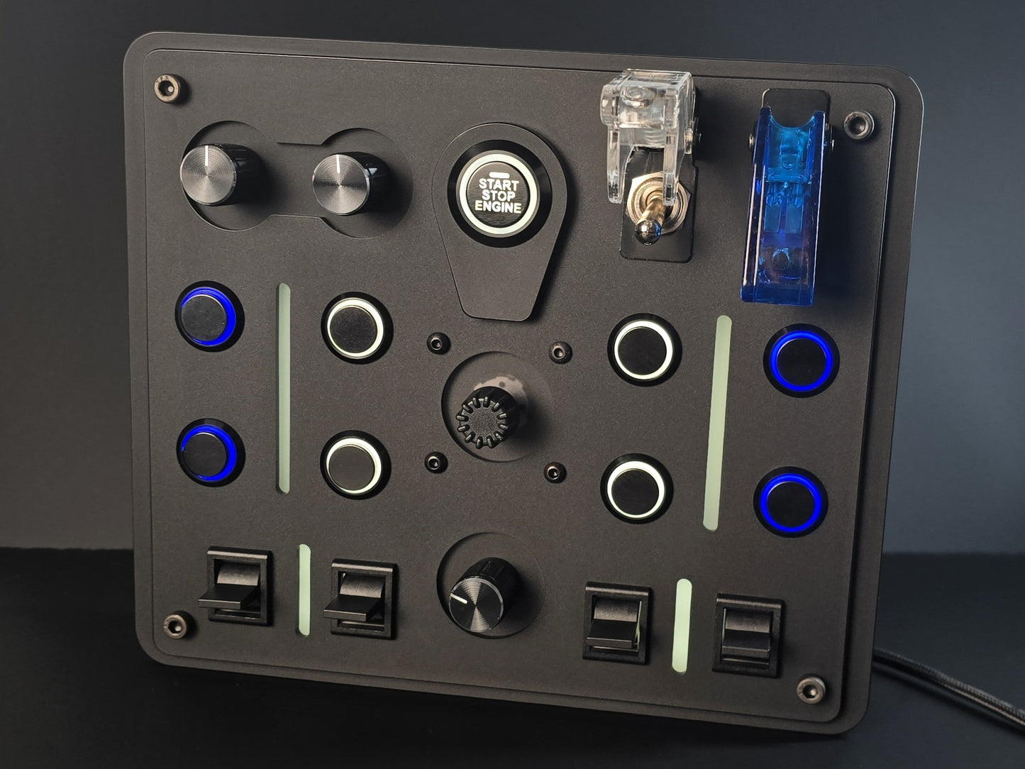 cnc machine cut cast acrylic USB button box