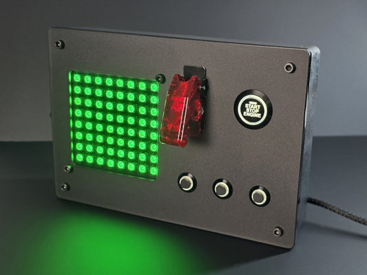 Sim racing button box with iFlag matrix display - 100% SimHub Compatible