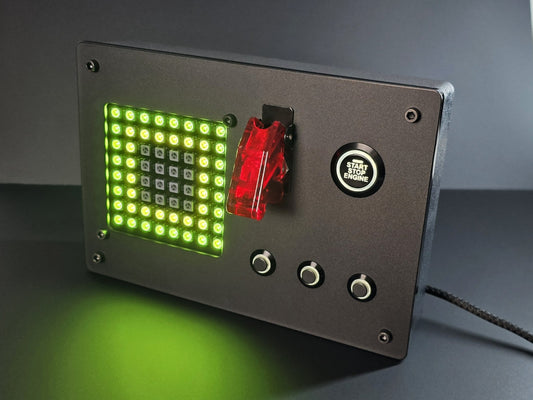 Affordable Sim racing button box with RGB Flag matrix - SimHub Compatible